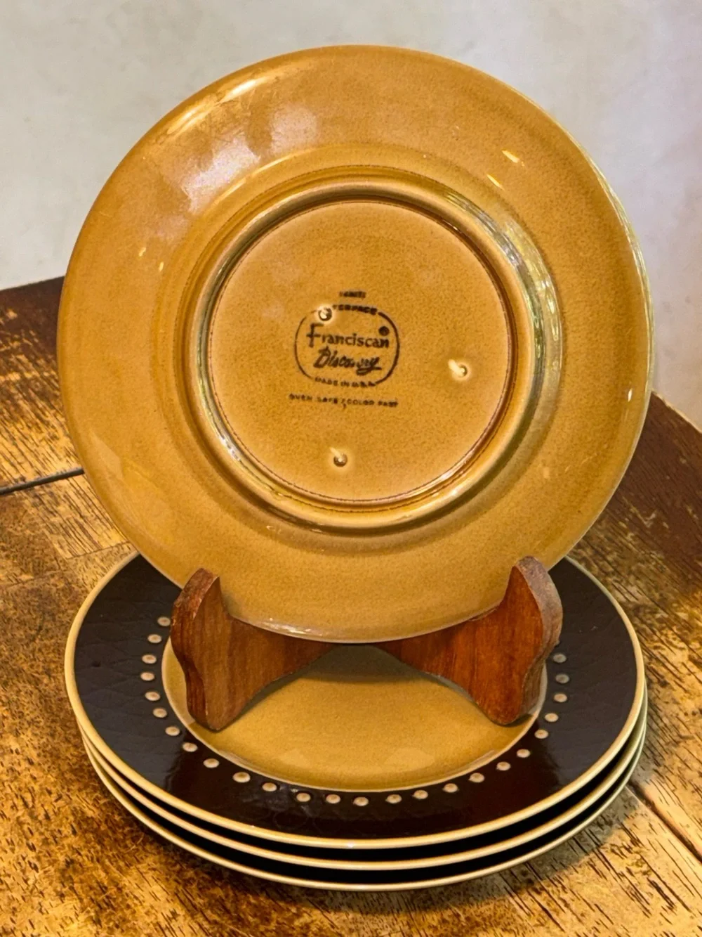 Vintage Franciscan DISCOVERY TAHITI Ceramic Plates, Set Of 4, 6.25”
